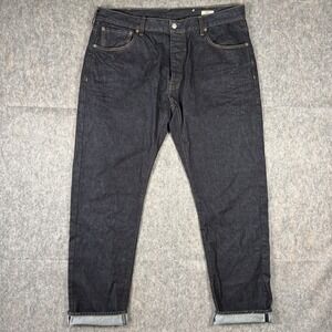 OOBE Brand Cabril Selvedge Denim Jeans Mens 40x32 Botton Fly Straight Dark Rinse